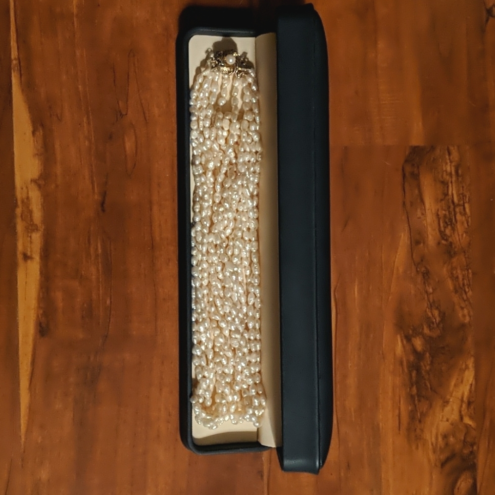 5-Strand Rice Pearl Necklace - Picture 2 of 4